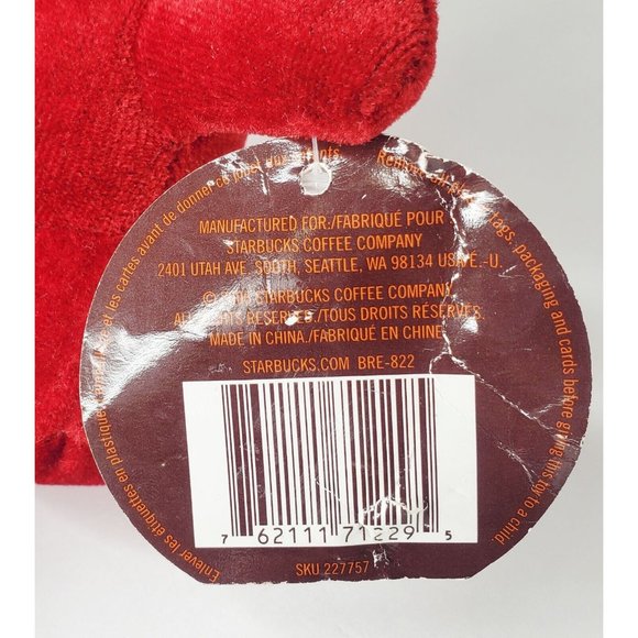 Starbucks Halloween Pals Vampire Devil Cyclops Red Velvet Plush 9" W/ Tag 2006 - Picture 6 of 7
